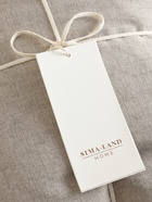 Простыня на резинке 2-спальная SL Home Linen collection, 160×200+30 см, полулён, бежевая - Фото 6