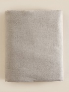 Простыня на резинке евро SL Home Linen collection, 200×200+30 см, полулён, бежевая - Фото 7