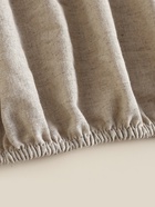 Простыня на резинке SL Home Linen collection 200*200+30 см , цв.бежевый, лён30%/хлопок70% - Фото 8