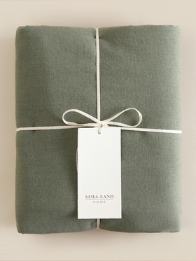 Простыня SL Home Linen collection 200*220 см , цв.зелёный, лён30%/хлопок70% 10857021