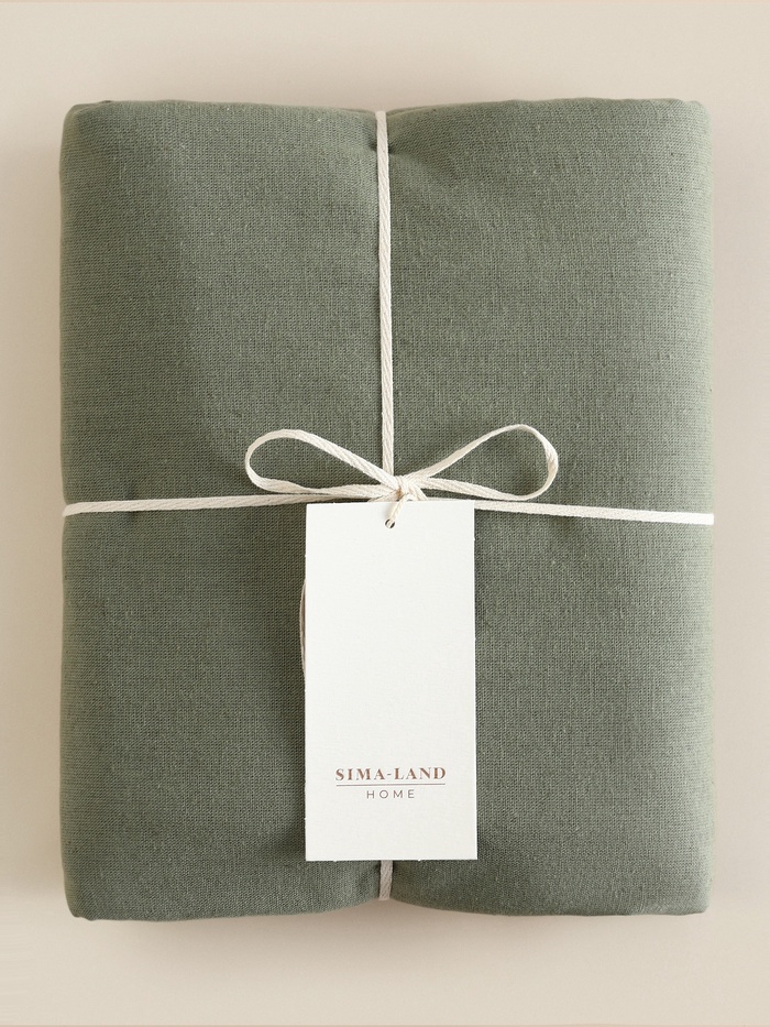 Простыня SL Home Linen collection 200*220 см , цв.зелёный, лён30%/хлопок70%