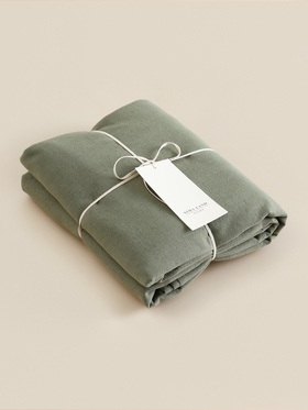Простыня SL Home Linen collection 200*220 см , цв.зелёный, лён30%/хлопок70%