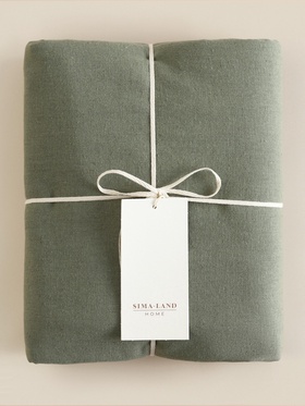 Простыня SL Home Linen collection 235*240 см , цв.зелёный, лён30%/хлопок70% 10857022
