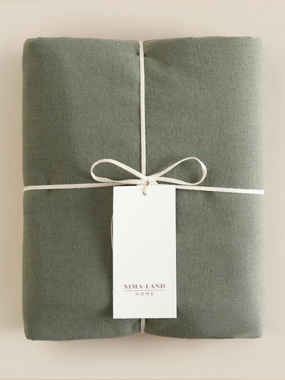 Простыня евро SL Home Linen collection, 235×240 см, зелёная