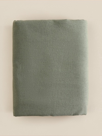 Простыня евро SL Home Linen collection, 235×240 см, зелёная