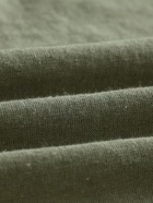 Простыня на резинке SL Home Linen collection 140*200+30 см , цв.зелёный, лён30%/хлопок70% - фото 14820327