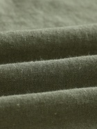 Простыня на резинке 1.5-спальная SL Home Linen collection, 160×200+30 см, зелёная, полулён 10857025