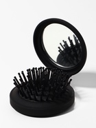 Расчёска массажная «Классика», складная, с зеркалом, 7×2.5 см, матовая, чёрная - Фото 3