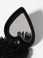 Расчёска массажная «Сердце», складная, с зеркалом, 8×2.5 см, матовая, чёрная - Фото 5