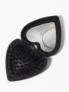 Расчёска массажная «Сердце», складная, с зеркалом, 8×2.5 см, матовая, чёрная - Фото 7