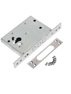 Корпус замка LOCKLAND для металлических дверей, без цилиндрового механизма, хром - Фото 3