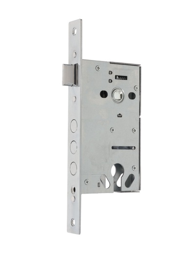 Корпус замка LOCKLAND для металлических дверей, без цилиндрового механизма, хром