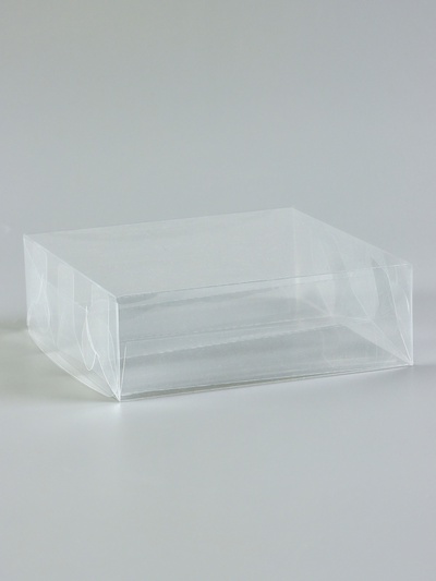 Коробка под 3 эклера, прозрачная, складная PVC, 15×15×5 см