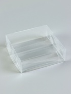 Коробка под 3 эклера, прозрачная, складная PVC, 15×15×5 см - Фото 2