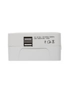 Адаптер универсальный 5 в 1, 6 А, 2 USB-A, 220 В, белый 10787203 - фото 16090934