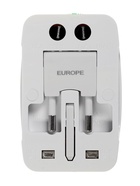 Адаптер универсальный 5 в 1, 6 А, 2 USB-A, 220 В, белый - Фото 5