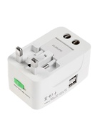 Адаптер универсальный 5 в 1, 6 А, 2 USB-A, 220 В, белый 10787203 - фото 16090938