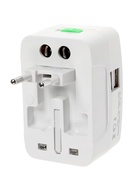 Адаптер универсальный 5 в 1, 6 А, 2 USB-A, 220 В, белый - Фото 8