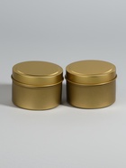 Баночка для хранения, 120 мл, набор - 2 шт., металлическая, цвет золотистый - Фото 3