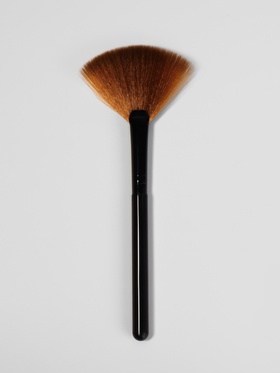 Кисть для макияжа, веерная, 14 (±1) см, коричневая (комплект 2 шт)