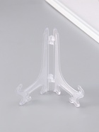 Подставка для тарелки декоративной d=13-16 см, пластик, 12.5 см, прозрачная, набор 5 шт. - Фото 1