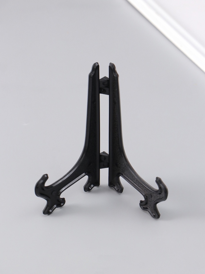 Подставка для тарелки декоративной d=13-16 см, пластик, 12.5 см, чёрная, набор 5 шт. - Фото 1