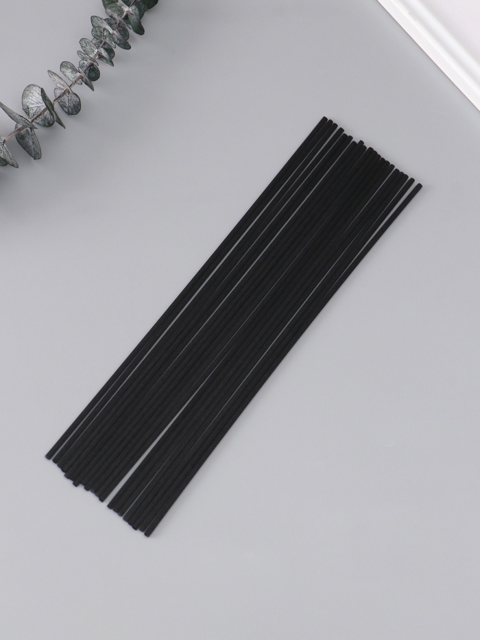 Набор палочек для диффузора фибровых «Чёрная», 20 шт., 0.3×0.3×25 см