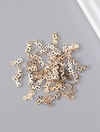 Пластиковый элемент, декоративная подвеска «Арт Узор. Love ажурная», набор 50 шт., 1×1.3×0.2 см - Фото 3