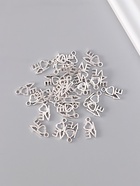 Металлический элемент декоративная подвеска «Арт Узор. Love с сердечком», серебро, набор 30 шт., 1.4×0.8 см - Фото 3