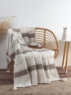 Плед с кисточками «Этель», ромб с таффтингом, 125×150 см - Фото 4