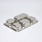 УЦЕНКА Поднос из нержавеющей стали, 5 секций, 28×22×4 см - Фото 2