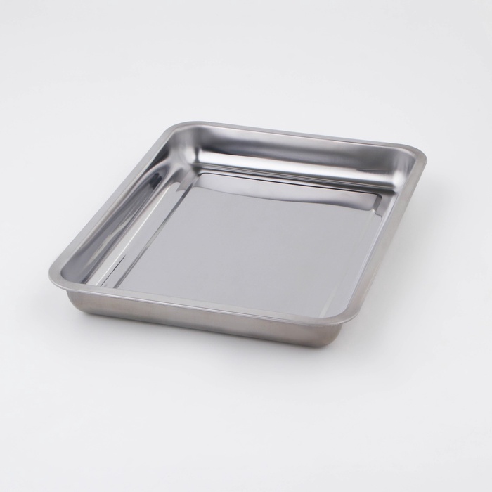 УЦЕНКА Поднос, 39.5×29.5 см, толщина 1 мм, нержавеющая сталь, серебристый - Фото 1