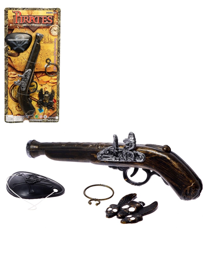 УЦЕНКА Набор пирата «Чёрный шторм», 4 предмета - Фото 1