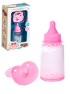 УЦЕНКА Набор аксессуаров для пупса: бутылочка, пустышка, (некачественная жидкость в бутылочке) - Фото 1