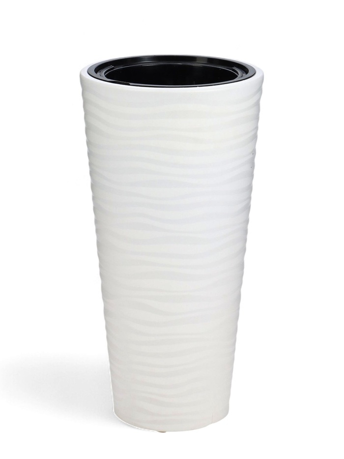 Кашпо для цветов со вставкой «Оазис», 25 л (5 л), пластик, белое - Фото 1