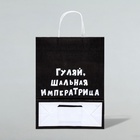 Пакет крафт "Гуляй, шальная императрица", 24?10?32 см (комплект 9 шт) - фото 38344194