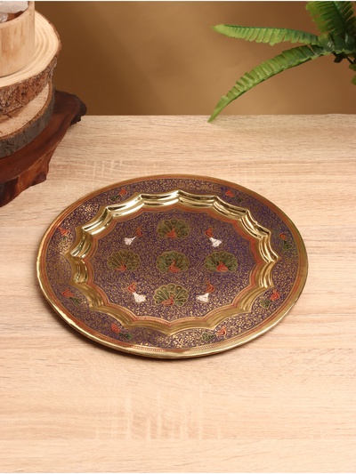 УЦЕНКА Блюдо «Абстракция», 25×25 см, латунь