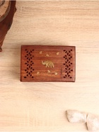 УЦЕНКА Шкатулка «Резной слоник», 15×10×6, дерево 10880266