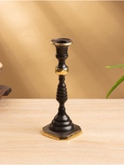 УЦЕНКА Подсвечник на 1 свечу «Эйфория», латунь, чёрный с золотом, 8×8×21.5 см 10880283