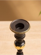 УЦЕНКА Подсвечник на 1 свечу «Эйфория», латунь, чёрный с золотом, 8×8×21.5 см 10880283