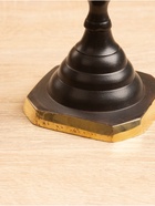 УЦЕНКА Подсвечник на 1 свечу «Эйфория», латунь, чёрный с золотом, 8×8×21.5 см 10880283