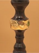 УЦЕНКА Подсвечник на 1 свечу «Эйфория», латунь, чёрный с золотом, 8×8×21.5 см 10880283