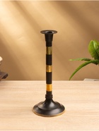 УЦЕНКА Подсвечник на 1 свечу «Кофе с молоком», латунь, чёрный с золотом, 10×10×26 см 10880284