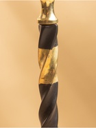 УЦЕНКА Подсвечник на 1 свечу «Сплетение», латунь, чёрный с золотом, 9×9×24 см 10880285
