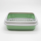 Туалет с бортом с сеткой, 45×34×15 см, серый/оливковый - Фото 3