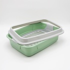 Туалет с бортом с сеткой, 45×34×15 см, серый/оливковый - Фото 4