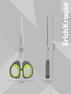 Ножницы ErichKrause Titanium, 20.5 см, ручки с противоскользящими резиновыми вставками - Фото 5