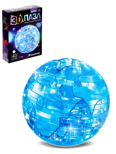 УЦЕНКА Пазл 3D детский «Планета», кристаллический, 40 деталей