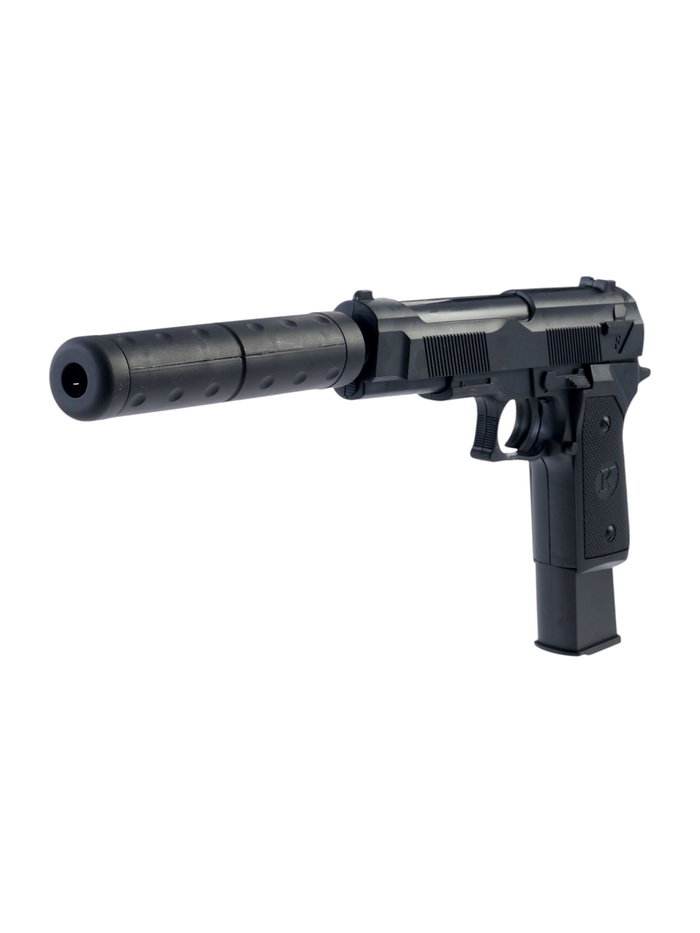 Пистолет «Авангардный стрелок», с глушителем и увеличенной обоймой, стреляет пульками 6 мм - Фото 1