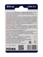 Флешка 64 ГБ, USB 2.0, Mirex SWIVEL DEEP BLUE 64GB (ecopack), синяя - Фото 2